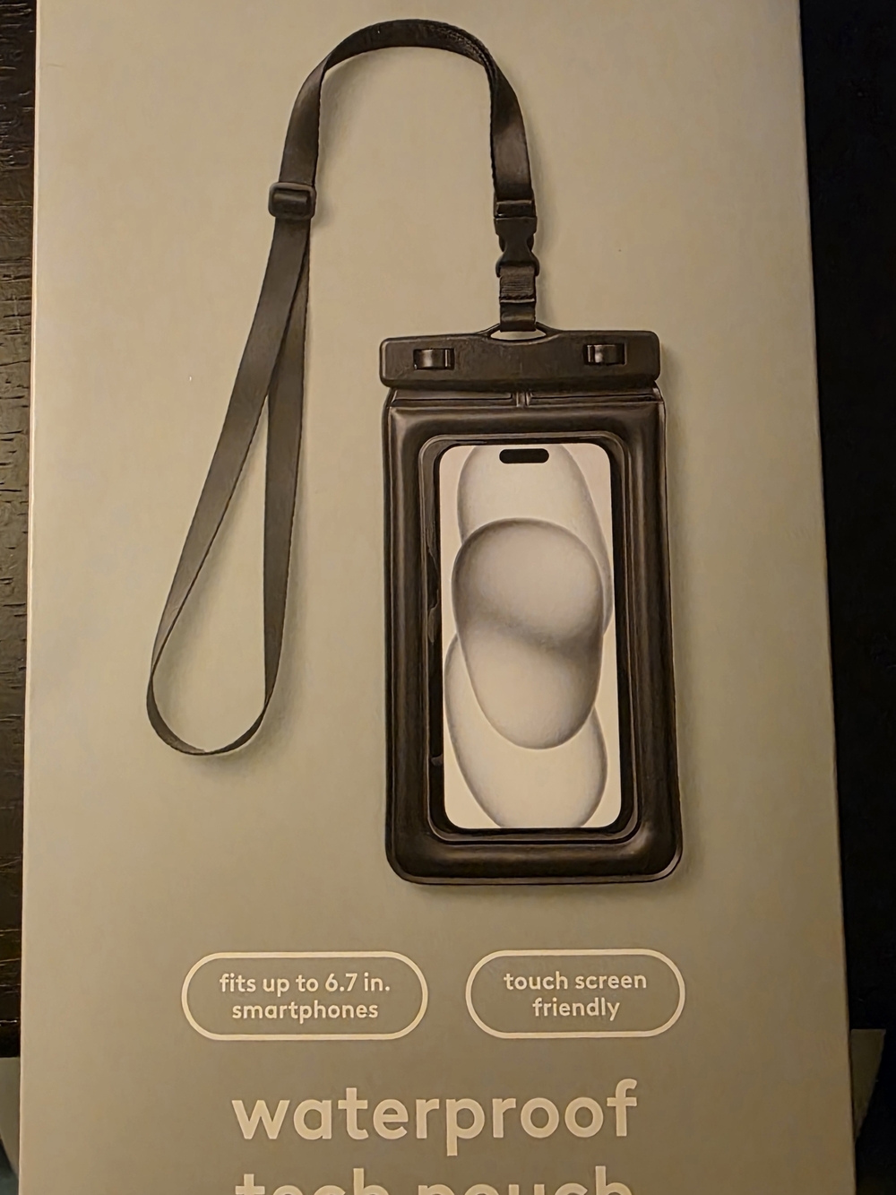 Waterproof Tech Pouch - Black - Universal Smartphone Case